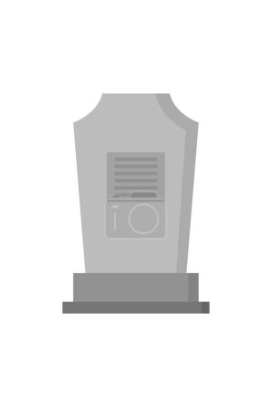 Illustration for Tombstone on grave icon in vector - Royalty Free Image