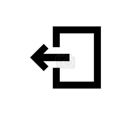 Logout-Symbol. Exit Vector im trendigen flachen Stil. 