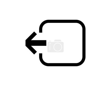 Illustration for Logout icon. Exit Vector in trendy flat style. - Royalty Free Image