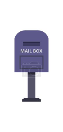 Ilustración de Icono de la caja de correo, estilo plano - Imagen libre de derechos