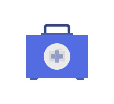 Illustration for Medical case icon in flat style, vector illustration - Royalty Free Image