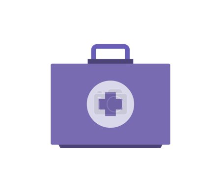 Illustration for Medical case icon in flat style, vector illustration - Royalty Free Image