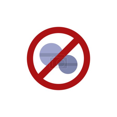 Illustration for No drugs sign, vector illustration - Royalty Free Image