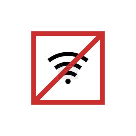 Illustration for No wifi signal icon. vector illustration - Royalty Free Image