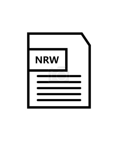 Photo for NRW file icon illustrated on a white background - Royalty Free Image