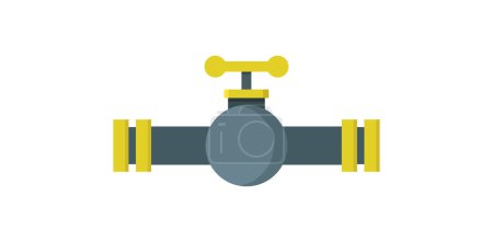 Illustration for Oil valve pump flat icon, vector illustration - Royalty Free Image