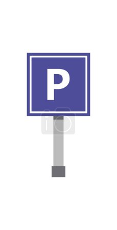Téléchargez les illustrations : Illustration d'icône vectorielle signe de stationnement - en licence libre de droit