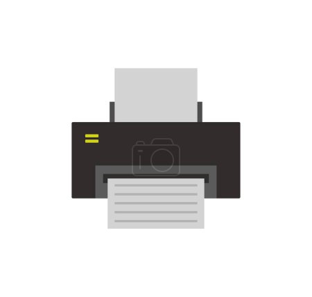 Ilustración de Icono de impresora aislada. vector ilustración diseño - Imagen libre de derechos
