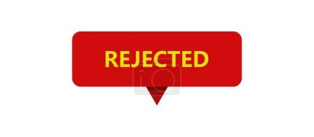 Illustration for Rejected vector icon. flat vector symbol. - Royalty Free Image