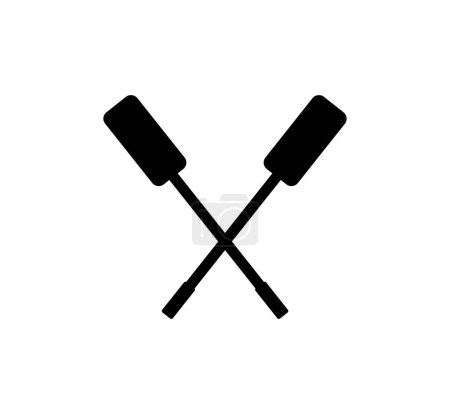 Illustration for Vector isolated icon of oars - Royalty Free Image