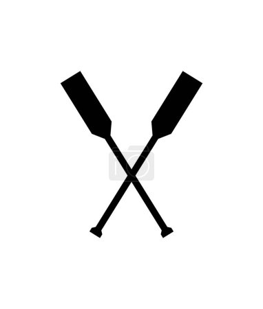 Illustration for Vector isolated icon of oars - Royalty Free Image