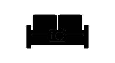 Ilustración de Icono de vector de muebles. sofá plano vector ilustración aislado sobre fondo blanco. - Imagen libre de derechos
