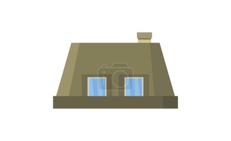 Ilustración de Icono del techo de la casa, ilustración vectorial diseño simple - Imagen libre de derechos