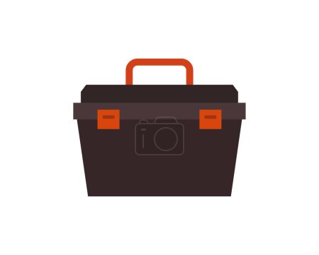 Illustration for Toolbox flat icon, vector illustration - Royalty Free Image