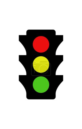 Illustration for Traffic light icon illustrated on a white background - Royalty Free Image