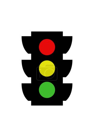 Illustration for Traffic light icon illustrated on a white background - Royalty Free Image