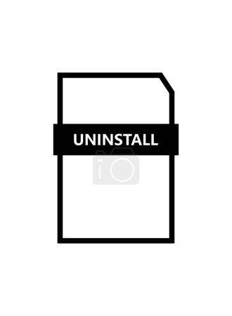 Illustration for Uninstall icon icon vector illustration - Royalty Free Image
