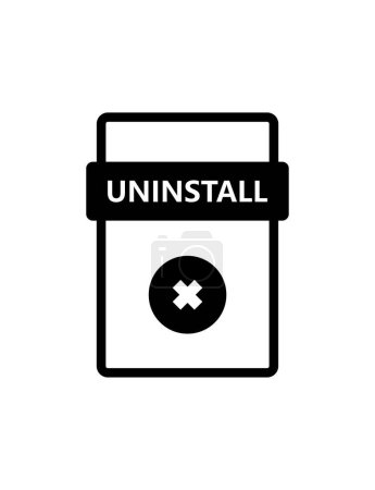 Illustration for Uninstall icon icon vector illustration - Royalty Free Image