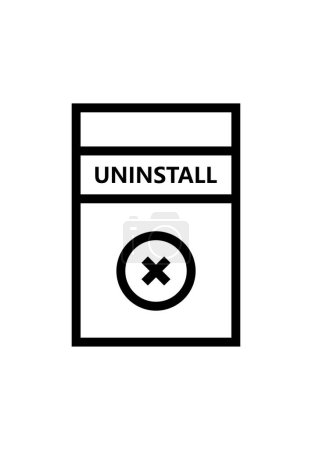 uninstall icon icon vector illustration