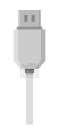 Illustration for Usb cable icon isolated on white background for plug. - Royalty Free Image