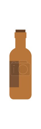Illustration for Vinegar bottle icon vector illustration - Royalty Free Image