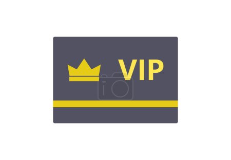 Illustration for Vip card icon illustrated on a white background - Royalty Free Image