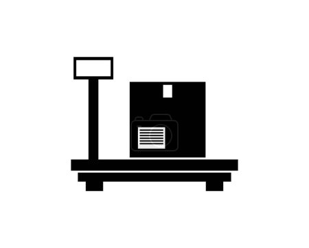Illustration for Warehouse scales icon  on white background - Royalty Free Image