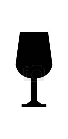 Ilustración de Vino vidrio vector glifo plano icono - Imagen libre de derechos
