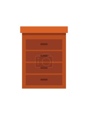 Illustration for Drawers icon illustrated on a white background - Royalty Free Image