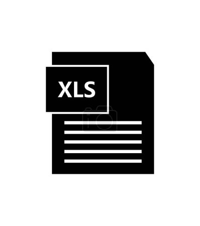 Téléchargez les illustrations : Icône de fichier XLS illustrée sur un fond blanc - en licence libre de droit