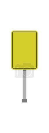 Illustration for Yellow road sign icon illustrated on a white background - Royalty Free Image