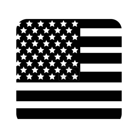 Téléchargez les illustrations : Etats-Unis drapeau icône vectoriel illustration - en licence libre de droit
