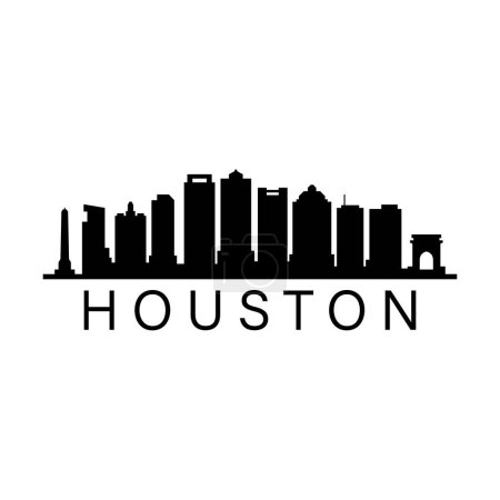 Illustration for Houston cityscape vector illustration - Royalty Free Image