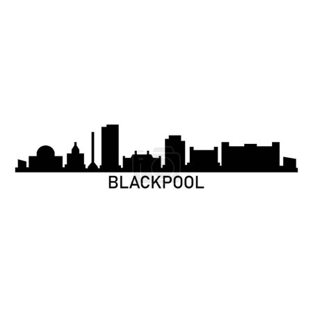 Illustration for Blackpool cityscape vector illustration - Royalty Free Image