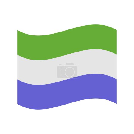 Illustration for Sierra Leone flag icon vector illustration design logo - Royalty Free Image