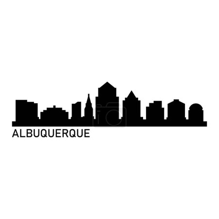 Illustration for Albuquercue cityscape vector illustration - Royalty Free Image