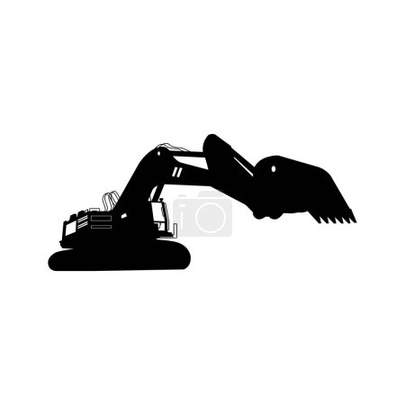 Illustration for Excavator icon vector illustration - Royalty Free Image