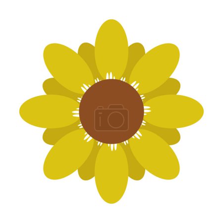 Illustration for Isolated sunflower icon image. vector illustration design - Royalty Free Image