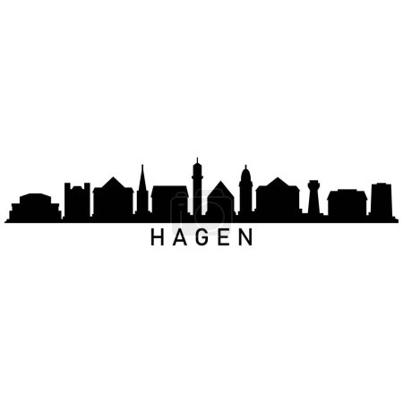 Illustration for Hagen cityscape vector illustration - Royalty Free Image