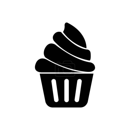 Téléchargez les illustrations : Icône muffin, style plat - en licence libre de droit