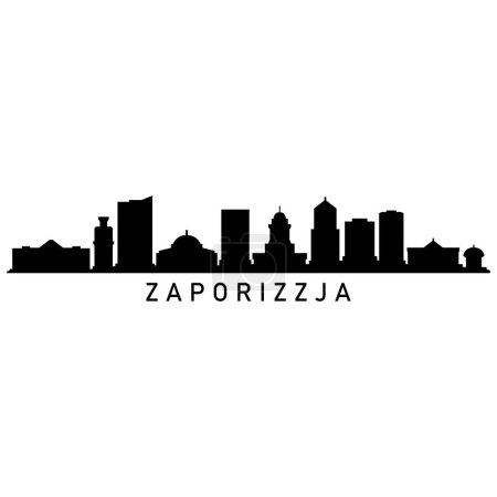 Illustration for Zaporizzja cityscape vector illustration - Royalty Free Image