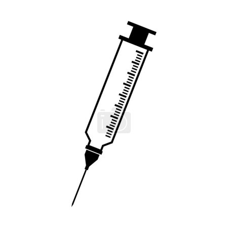 Illustration for Syringe icon. simple illustration of syringe vector icon for web - Royalty Free Image