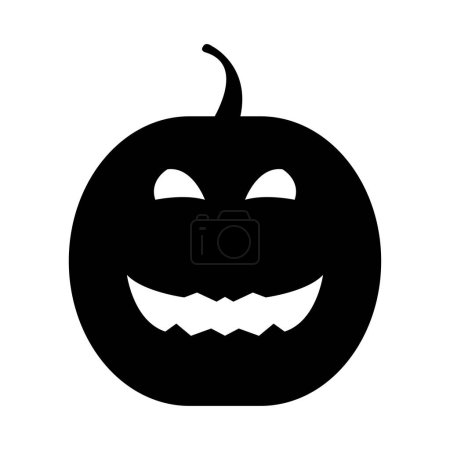 Ilustración de Feliz halloween calabaza cara icono - Imagen libre de derechos