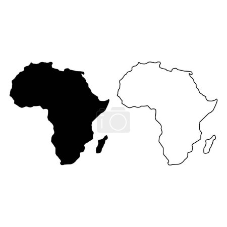 Illustration for A map of the country of africa - Royalty Free Image