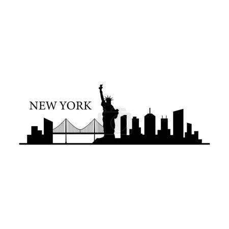Ilustración de New york cityscape vector illustration - Imagen libre de derechos