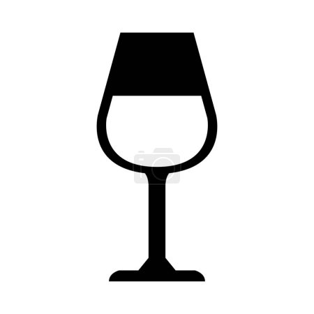 Téléchargez les illustrations : Illustration vectorielle d'un verre à vin - en licence libre de droit