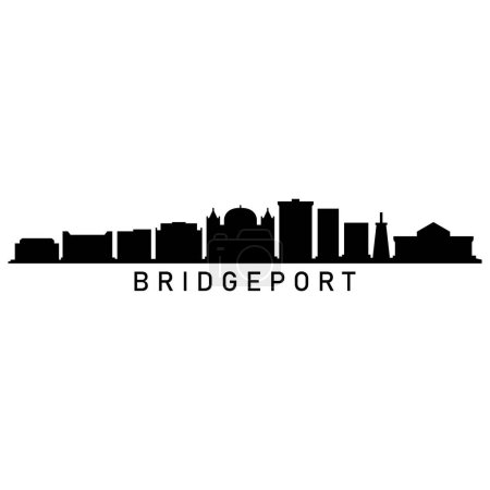 Ilustración de Ilustración del vector de paisaje urbano de Bridgeport - Imagen libre de derechos
