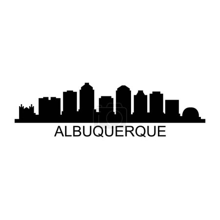 albuquerque cityscape vector illustration