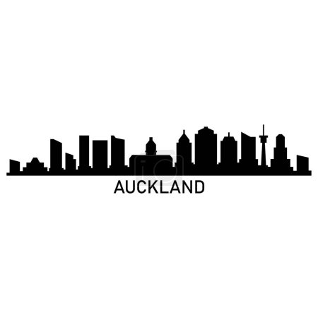 Illustration for Auckland cityscape vector illustration - Royalty Free Image