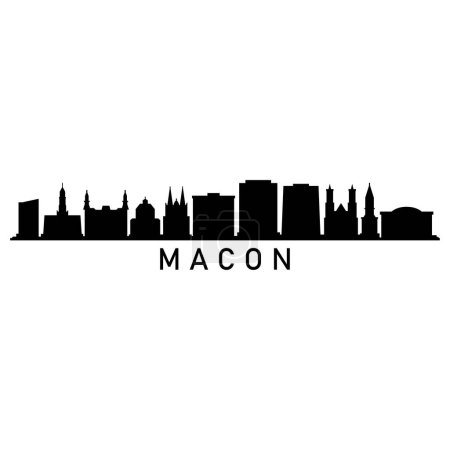 Illustration for Macon cityscape vector illustration - Royalty Free Image